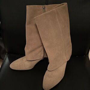 Vince Camuto Taupe Suede Heeled Boots